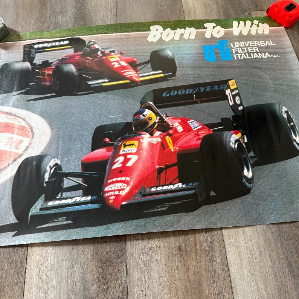 1985 Formula 1 Ferrari Poster for Universal Filters Italy